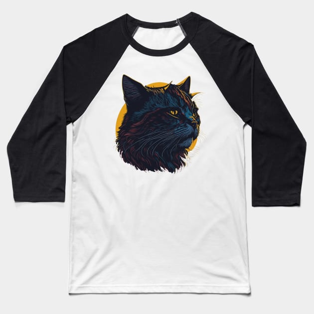 Vector Cat Baseball T-Shirt by ArcTheArt